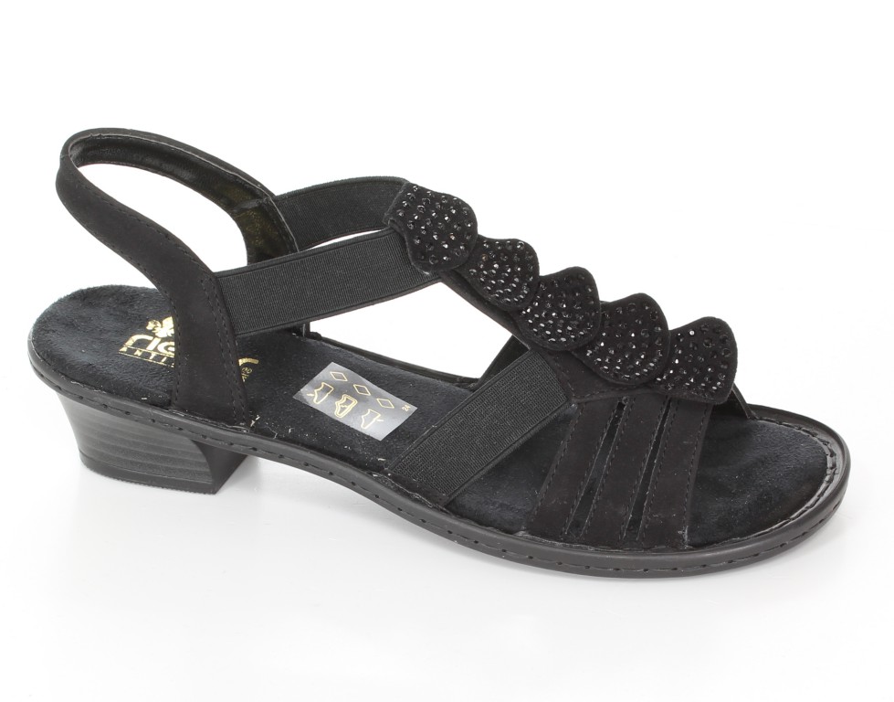 Rieker Sandały 64974-00 Schwarz Black 