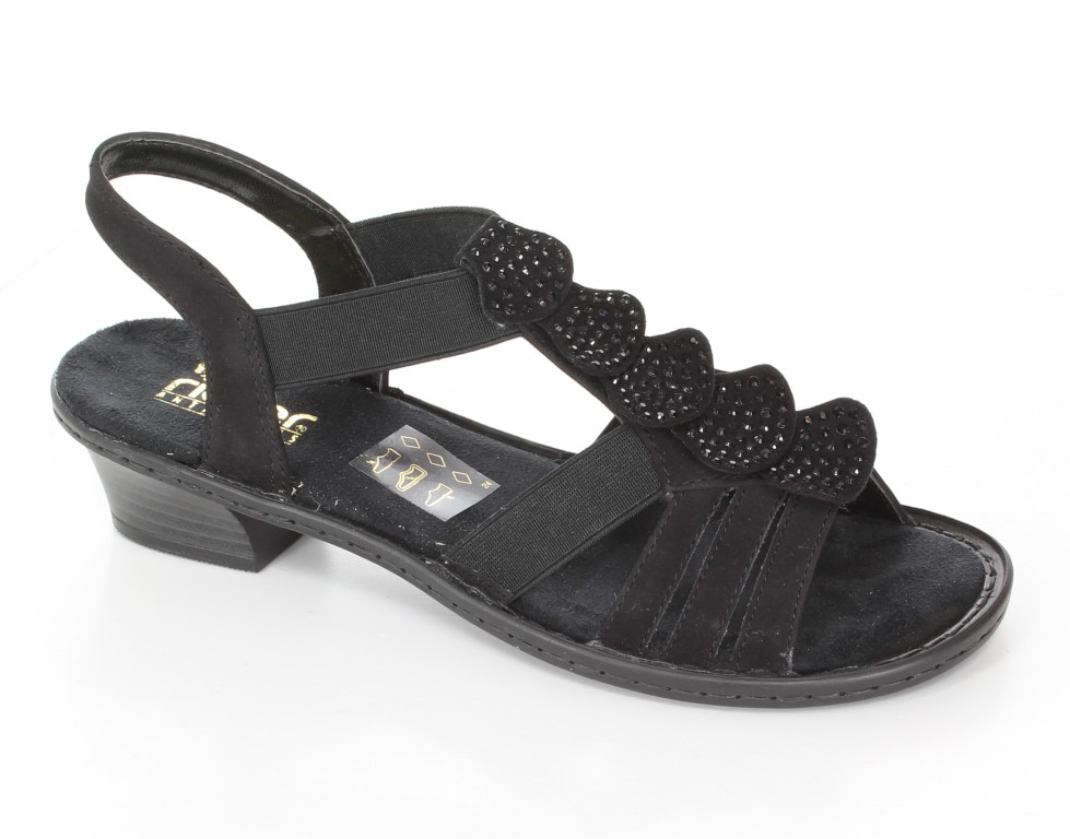Rieker Sandały 64974-00 Schwarz Black 