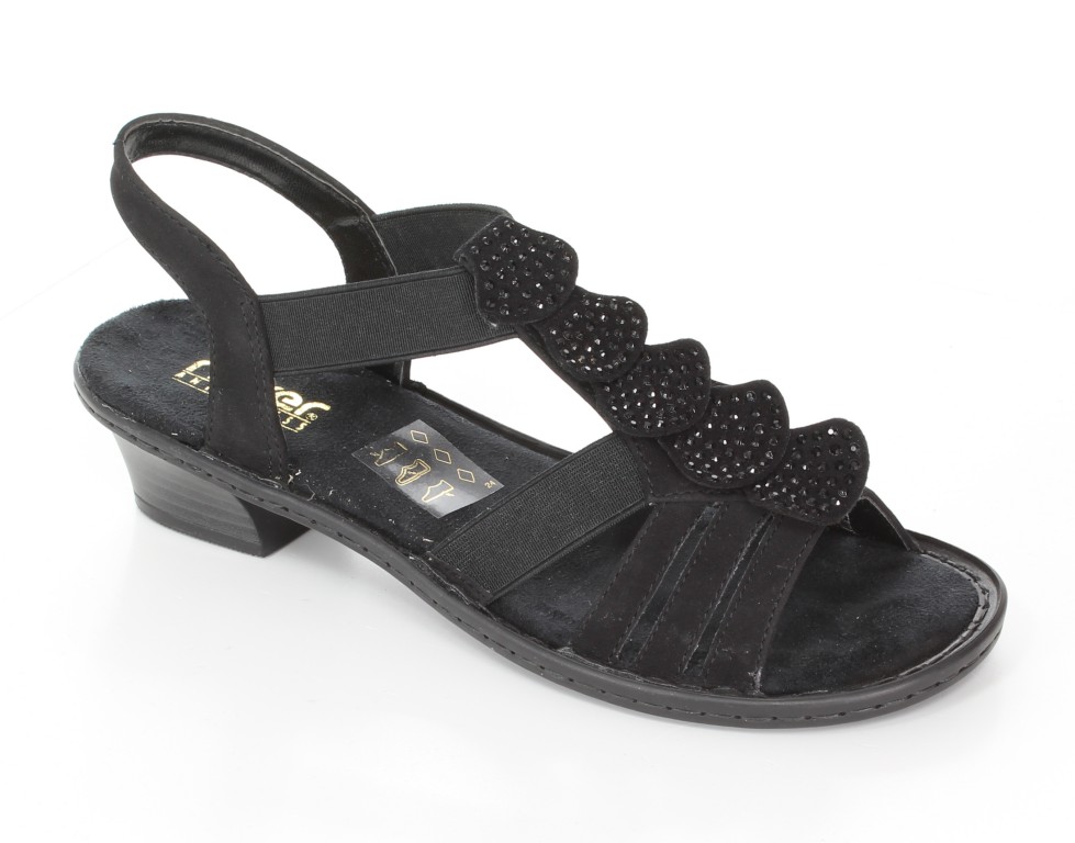 Rieker Sandały 64974-00 Schwarz Black 