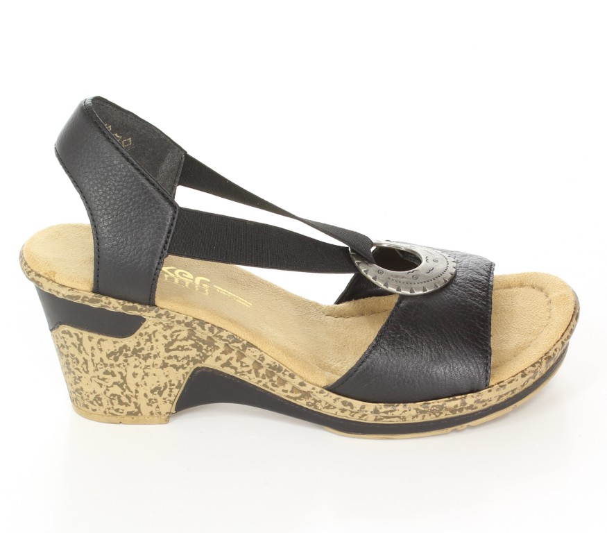 Rieker Sandały 60662-00 Black 