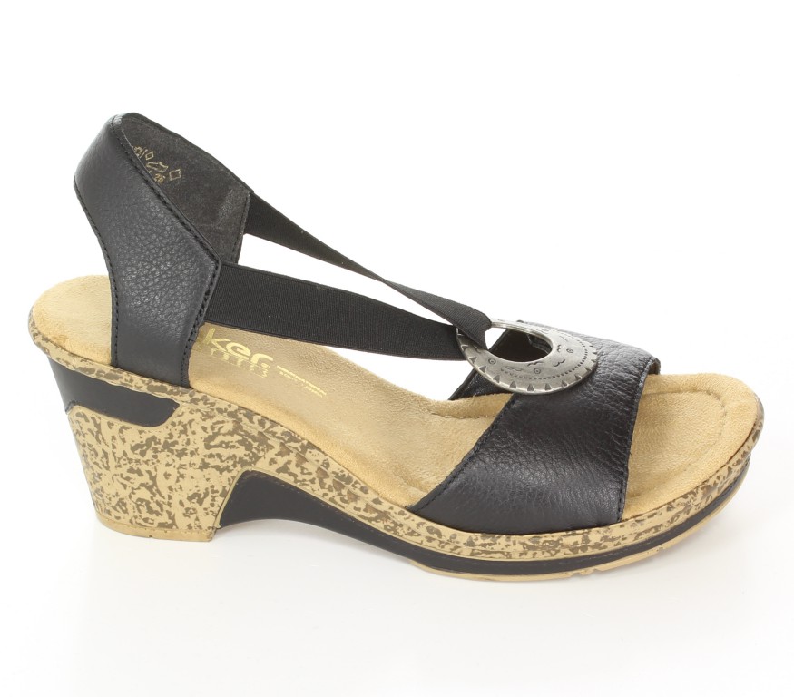 Rieker Sandały 60662-00 Black 