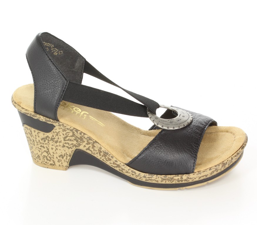Rieker Sandały 60662-00 Black 