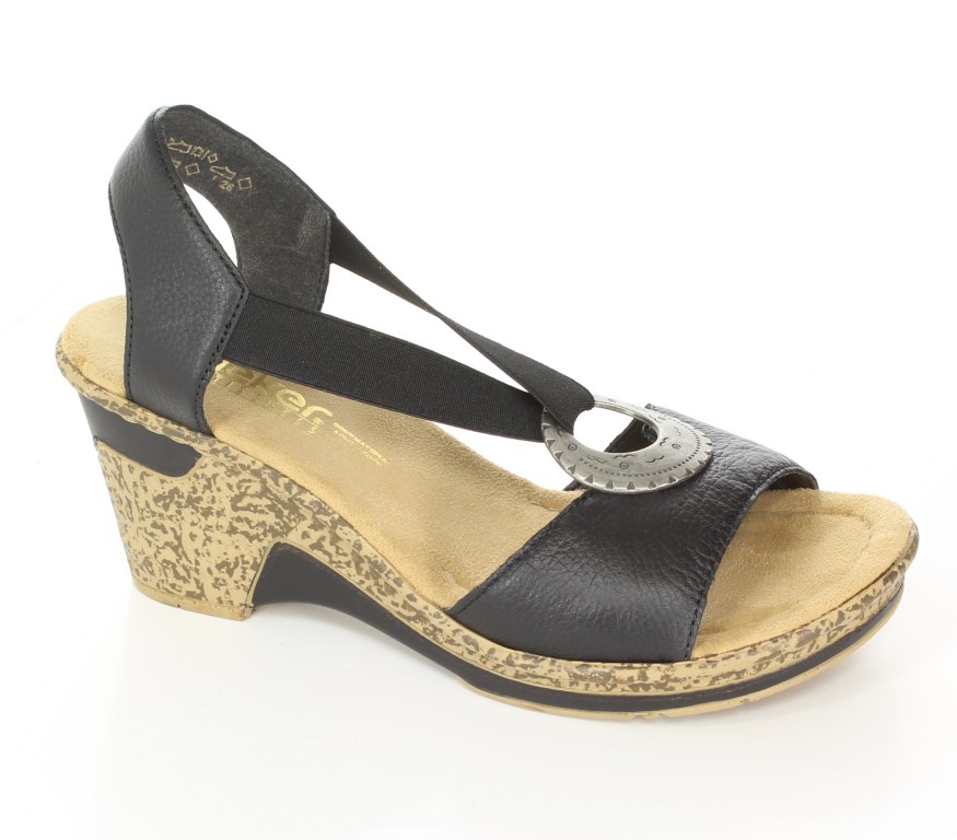 Rieker Sandały 60662-00 Black 