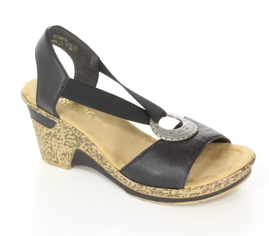 Rieker Sandały 60662-00 Black 