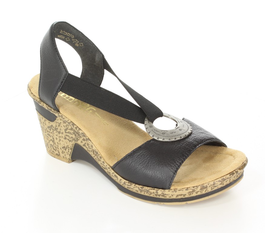 Rieker Sandały 60662-00 Black 