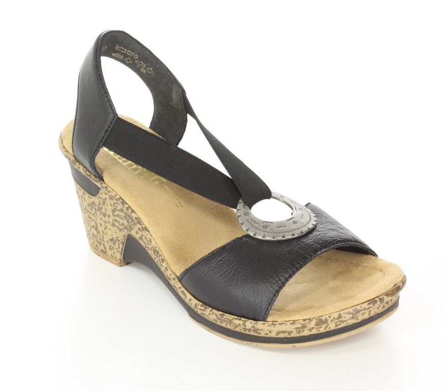 Rieker Sandały 60662-00 Black 