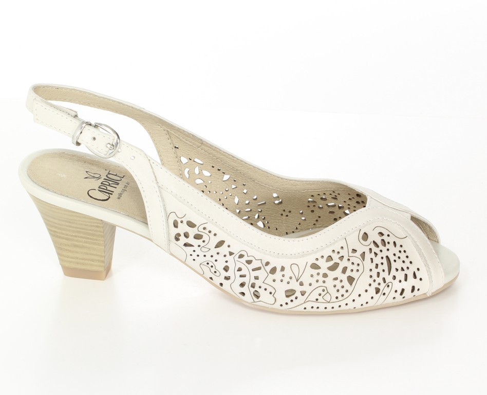Caprice Czółenka 9-29606-32 Off White 
