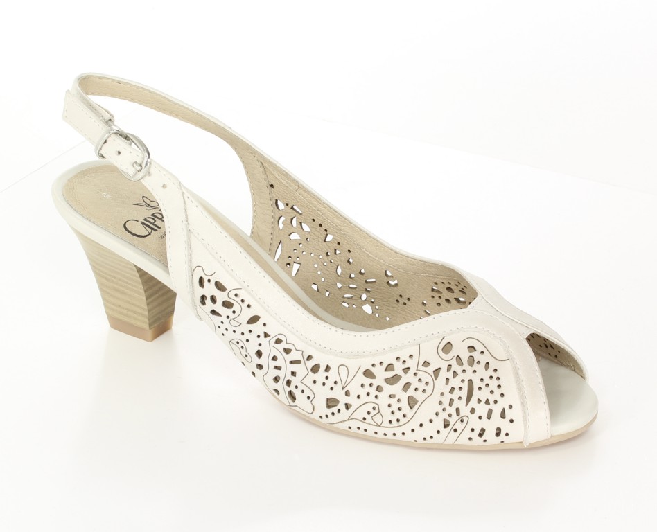 Caprice Czółenka 9-29606-32 Off White 