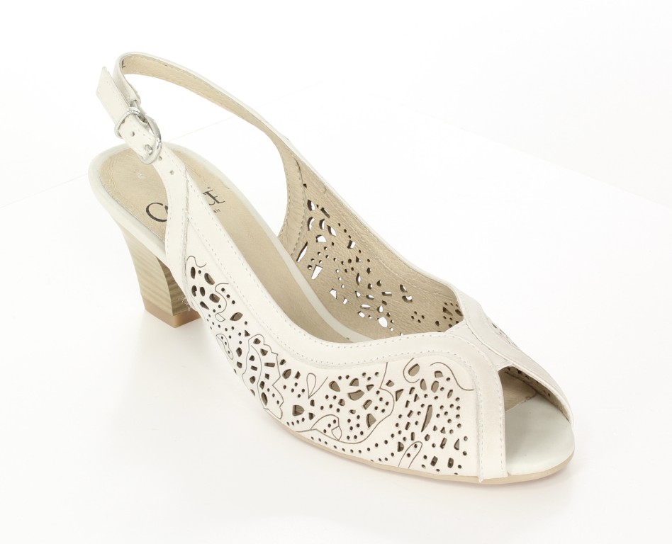 Caprice Czółenka 9-29606-32 Off White 
