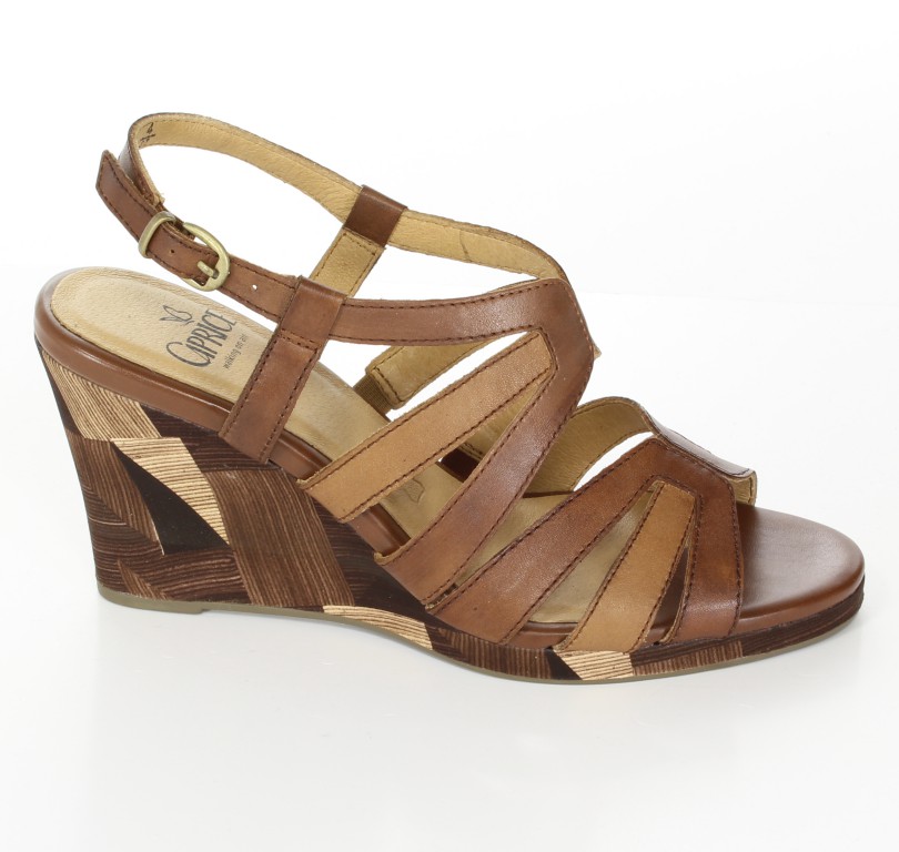 Caprice Sandały 9-28305-22 Cognac/Nut 