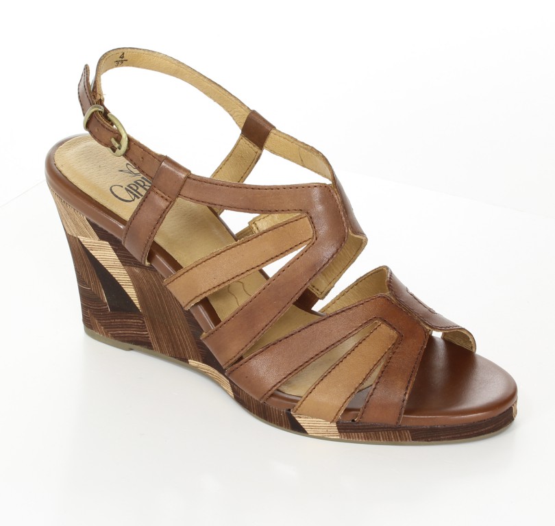 Caprice Sandały 9-28305-22 Cognac/Nut 
