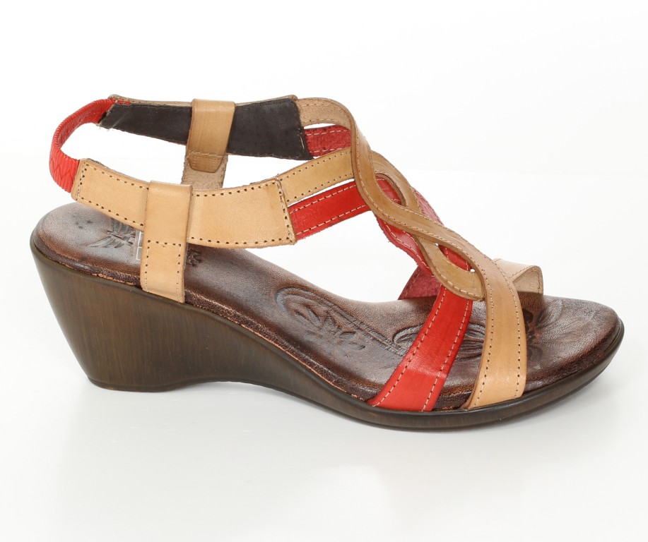 Andiamo Sandały 71205 Camel-Red 