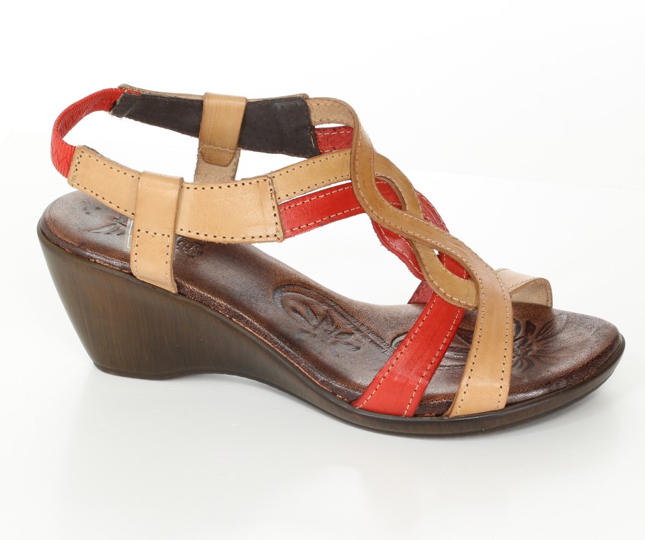 Andiamo Sandały 71205 Camel-Red 
