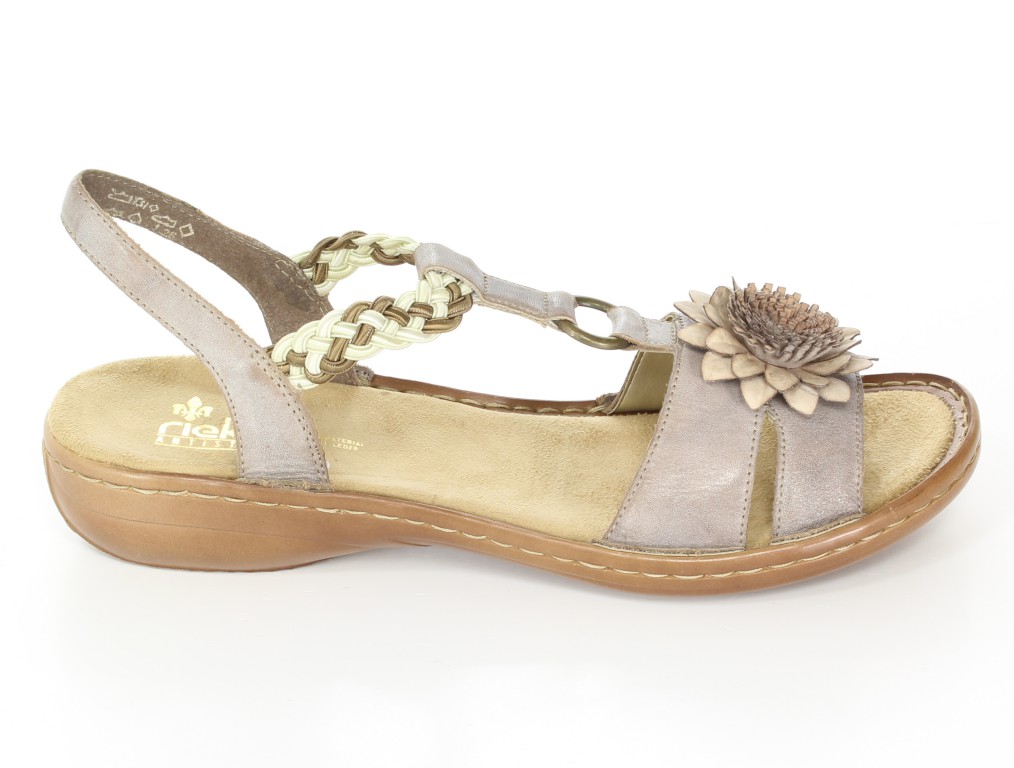 Rieker Sandały 60888-60 Beige 