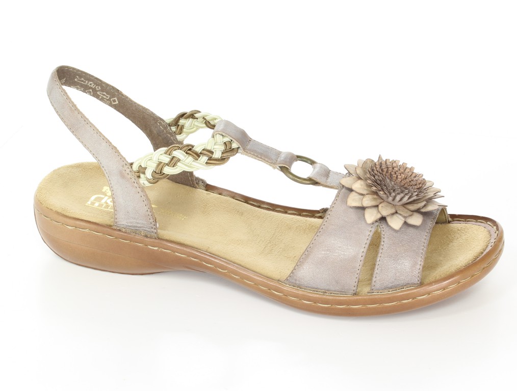 Rieker Sandały 60888-60 Beige 