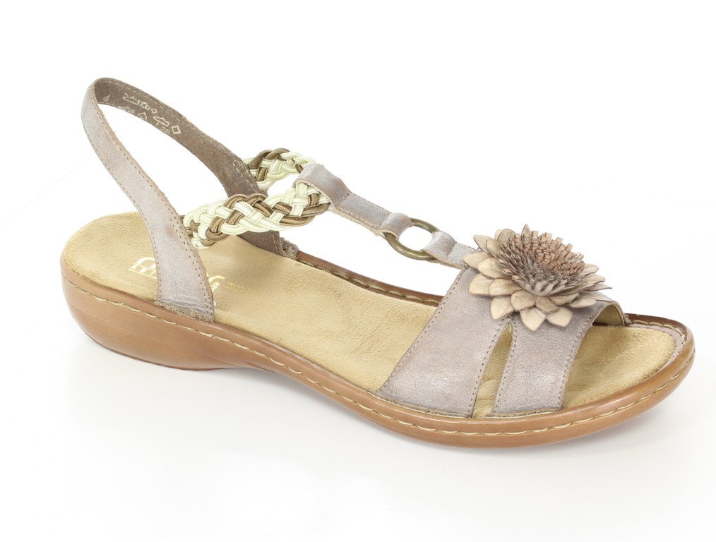 Rieker Sandały 60888-60 Beige 
