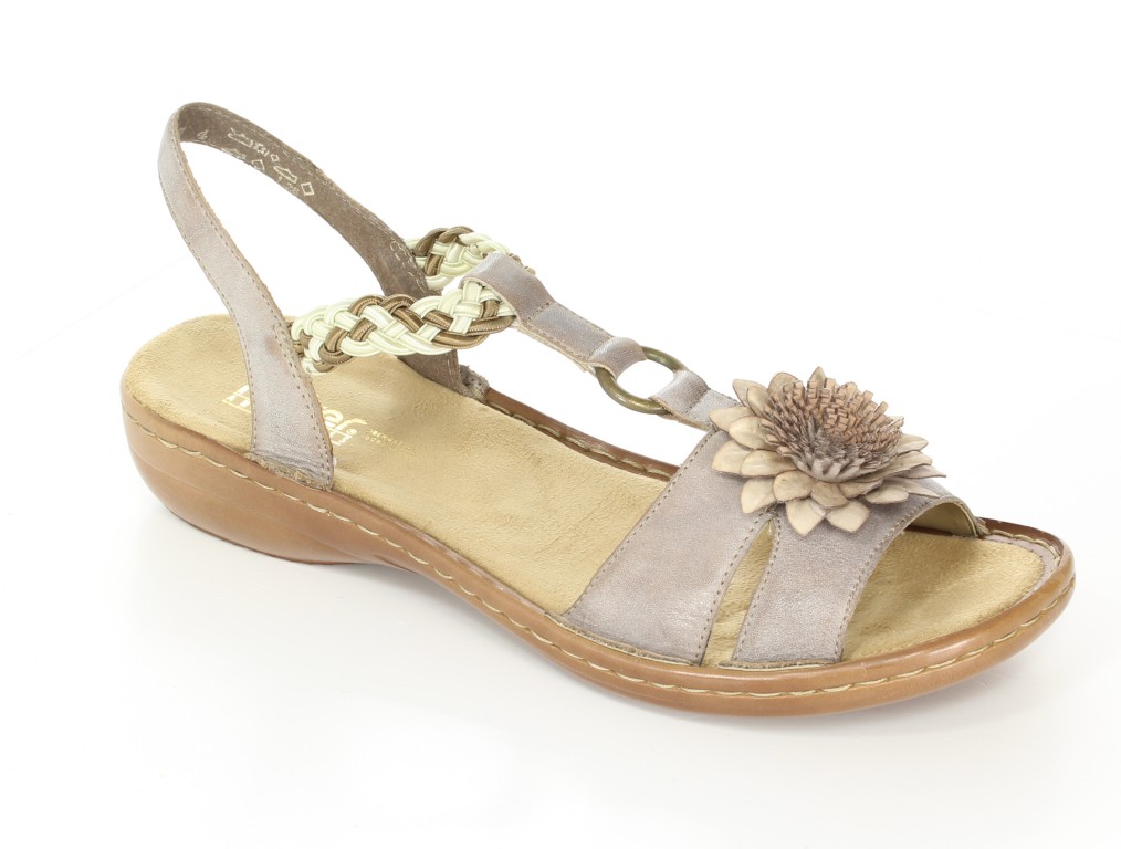 Rieker Sandały 60888-60 Beige 