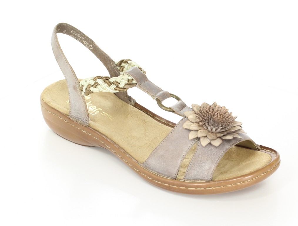 Rieker Sandały 60888-60 Beige 