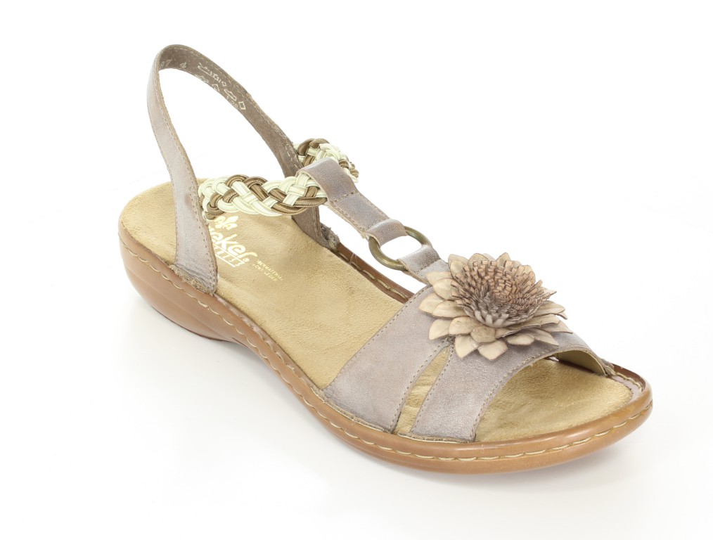 Rieker Sandały 60888-60 Beige 