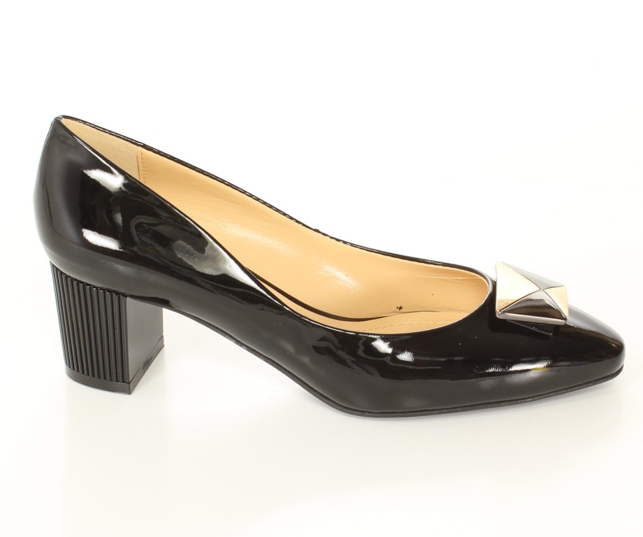 Conhpol-Bis Czółenka B-2383 Nero/27/ORO 