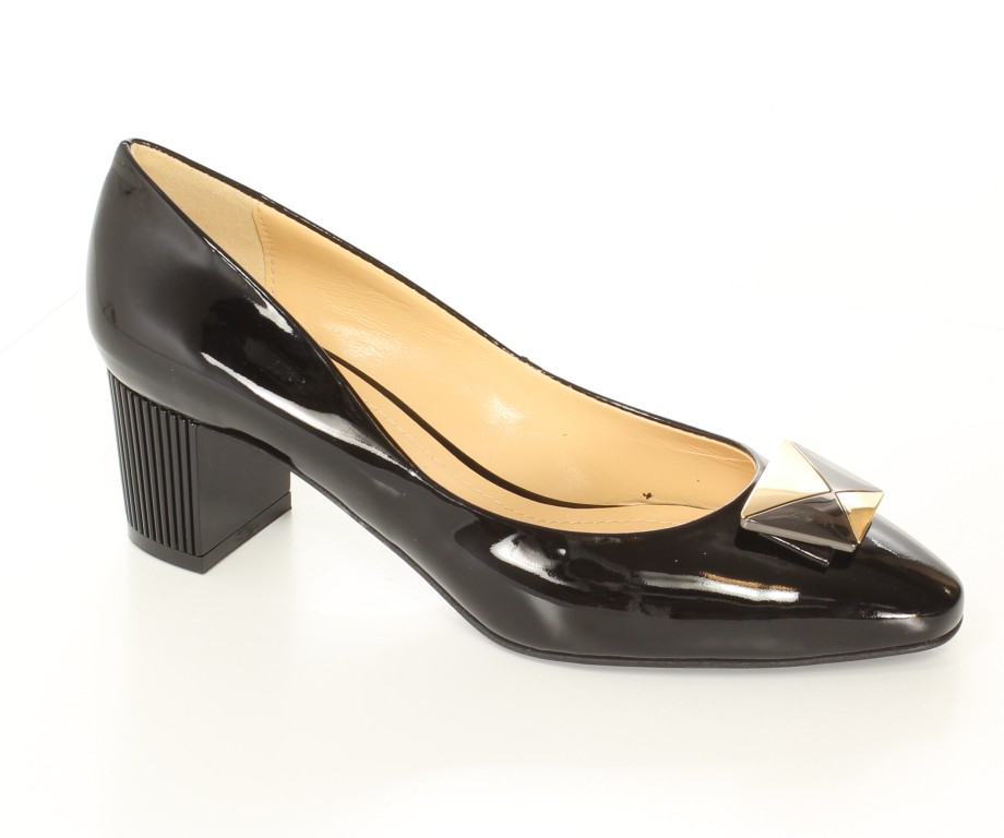 Conhpol-Bis Czółenka B-2383 Nero/27/ORO 