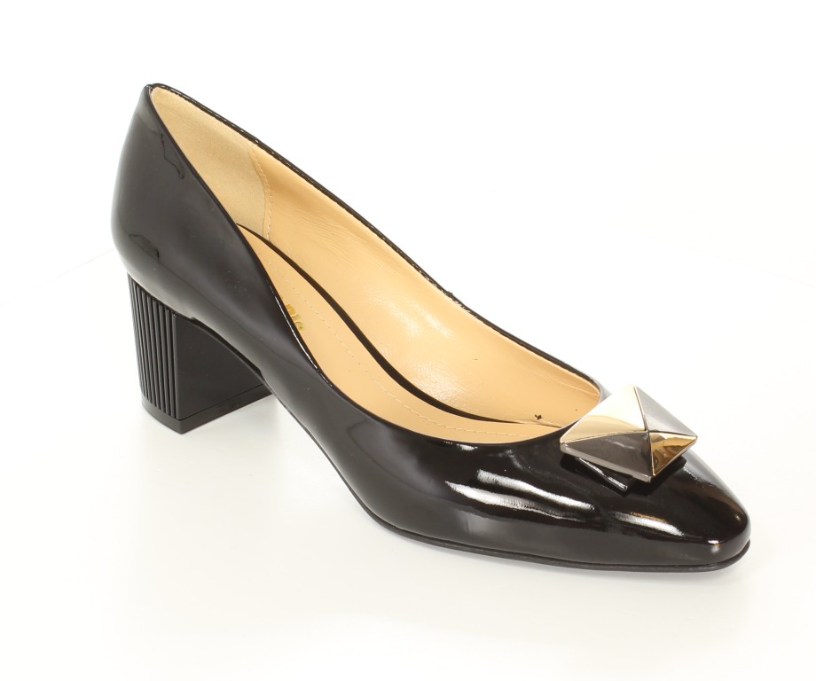Conhpol-Bis Czółenka B-2383 Nero/27/ORO 