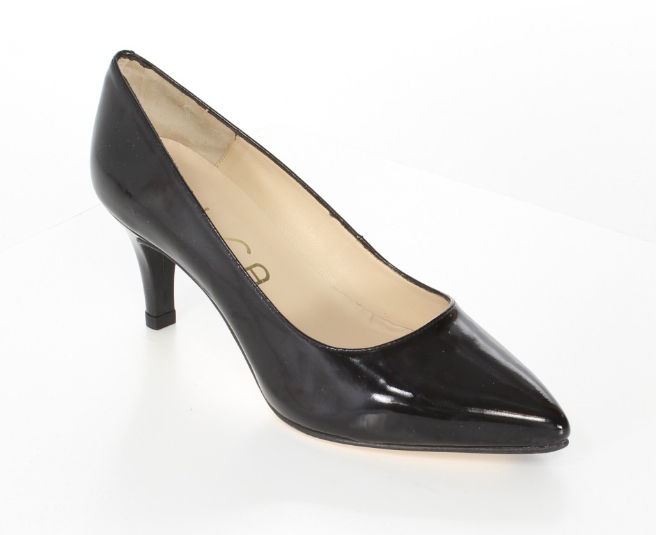 Unisa Czółenka Melton_14 Pa Black Patent 
