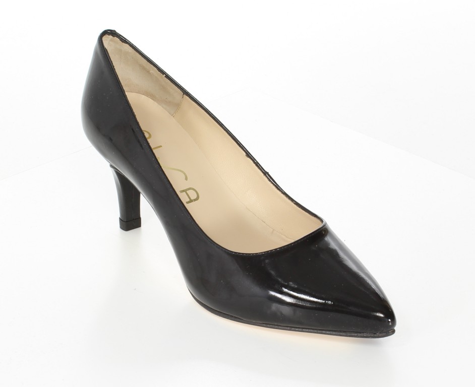 Unisa Czółenka Melton_14 Pa Black Patent 