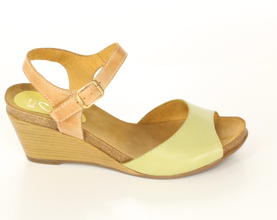 But-S Sandały U043-G90-0G0 Zielony+Rudy 