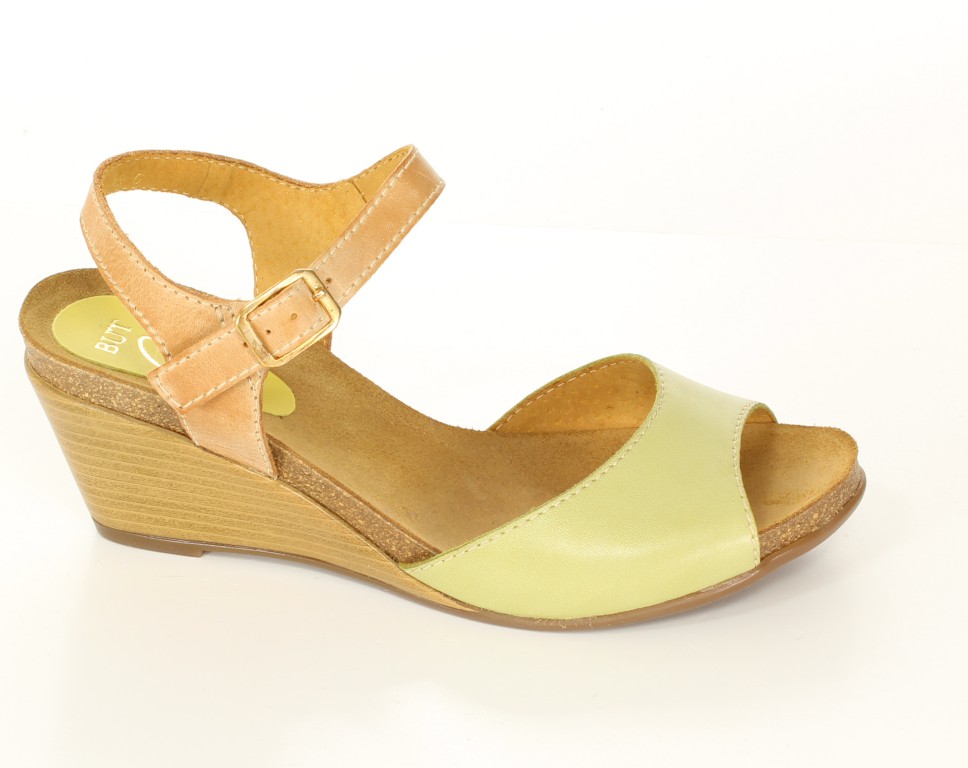 But-S Sandały U043-G90-0G0 Zielony+Rudy 