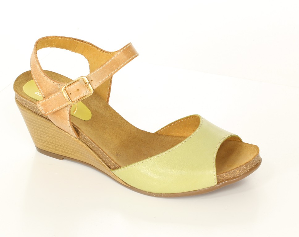 But-S Sandały U043-G90-0G0 Zielony+Rudy 