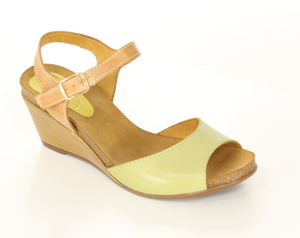 But-S Sandały U043-G90-0G0 Zielony+Rudy 