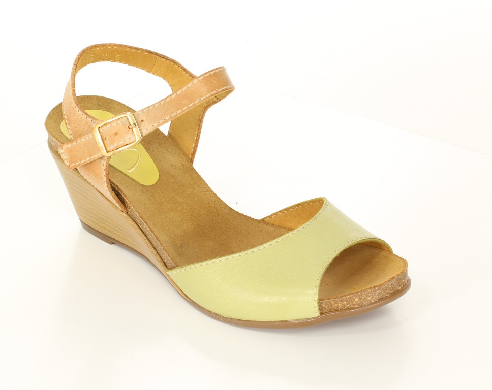 But-S Sandały U043-G90-0G0 Zielony+Rudy 