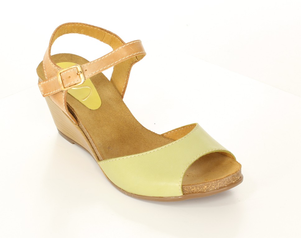 But-S Sandały U043-G90-0G0 Zielony+Rudy 