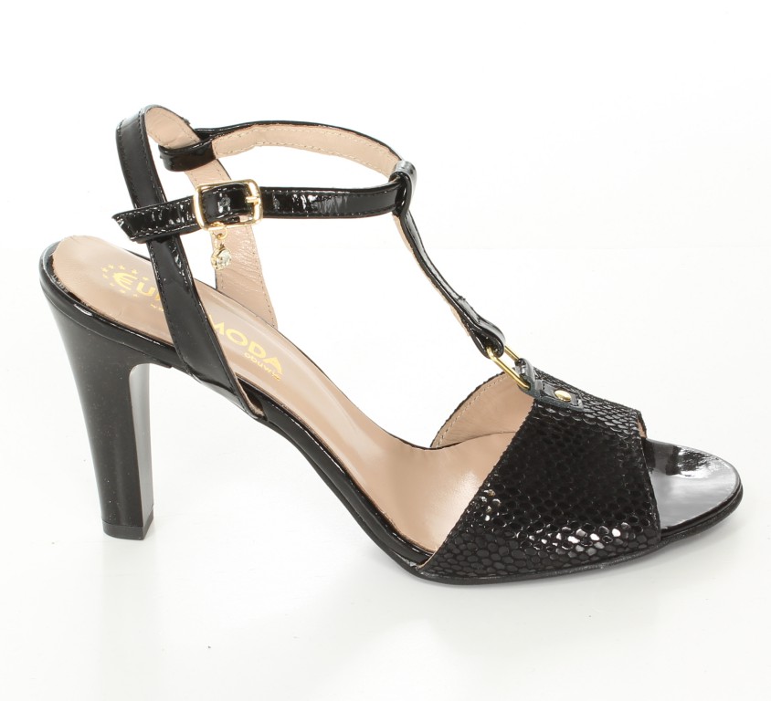 Eksbut Sandały 34-3108-318/121-1G Czarny Licowy 