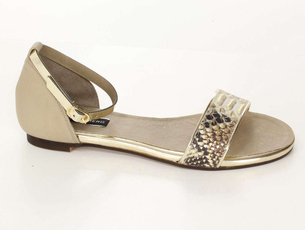 Sergio Romero Sandały 10500 Tierra Camel Platino 