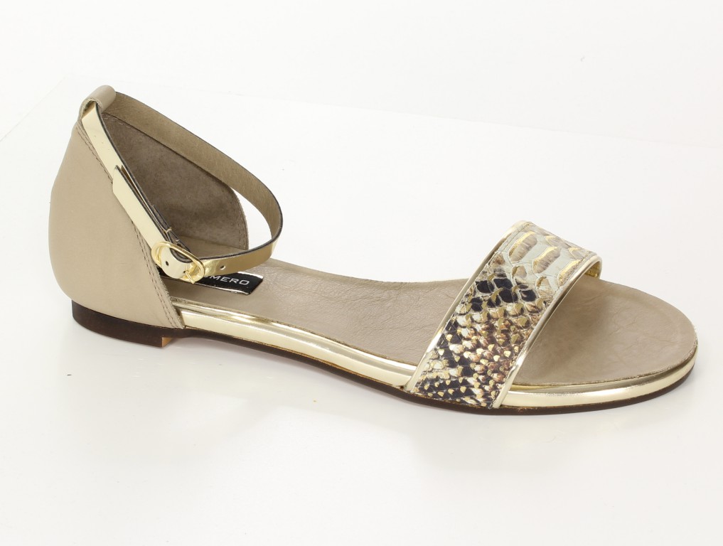 Sergio Romero Sandały 10500 Tierra Camel Platino 