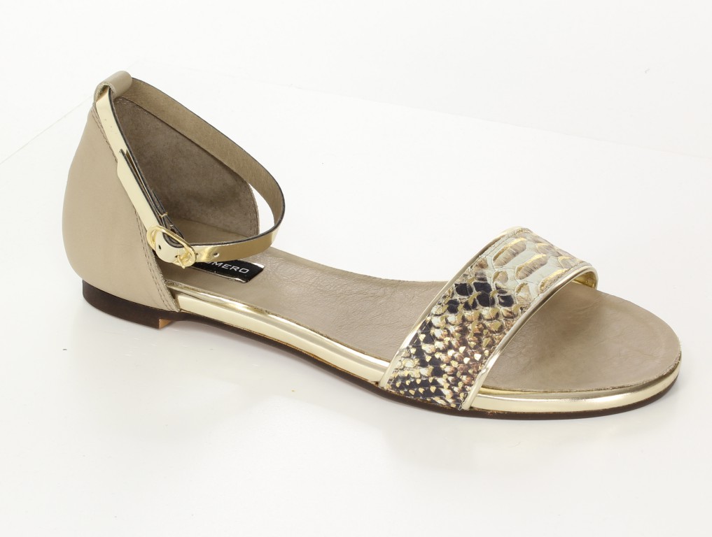Sergio Romero Sandały 10500 Tierra Camel Platino 