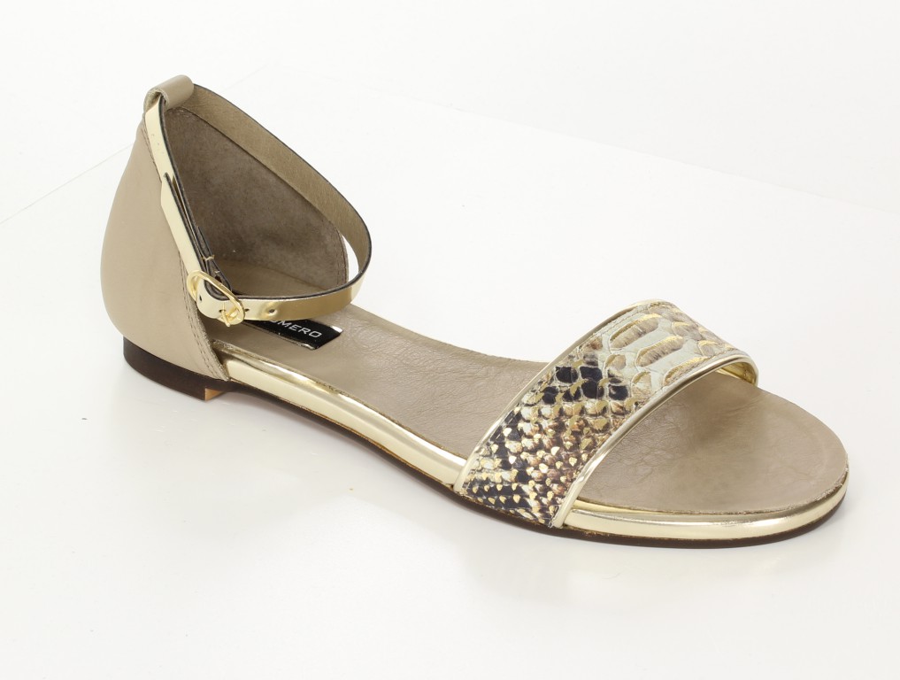 Sergio Romero Sandały 10500 Tierra Camel Platino 