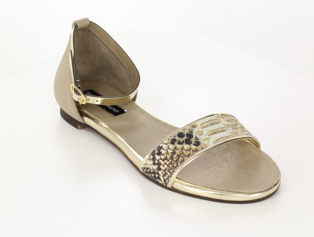 Sergio Romero Sandały 10500 Tierra Camel Platino 
