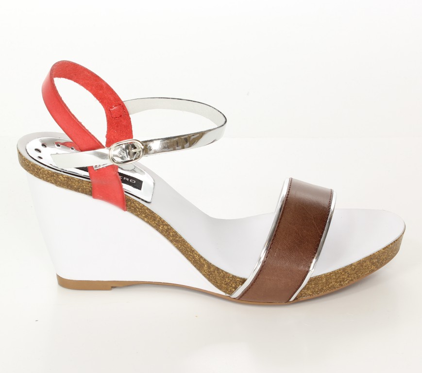 Sergio Romero Sandały 10504 Testa/Rojo Pata Blanco