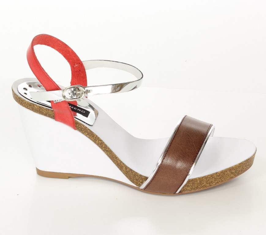 Sergio Romero Sandały 10504 Testa/Rojo Pata Blanco