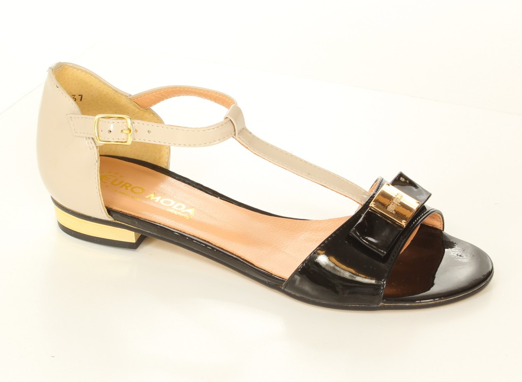 Eksbut Sandały 54-3060-121/771-1G Czarny Lakier 