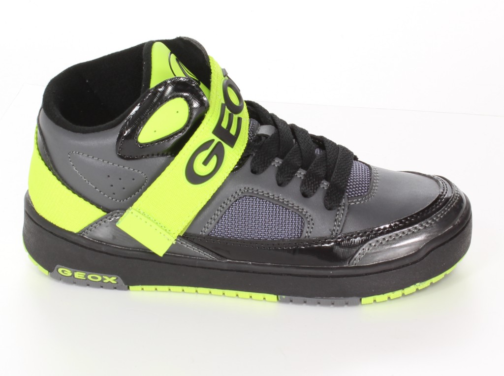Geox Półbuty J44K1C 05411 Dk Grey/Lime