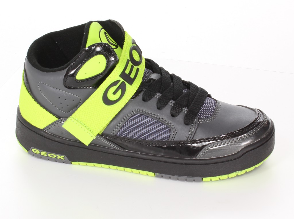 Geox Półbuty J44K1C 05411 Dk Grey/Lime