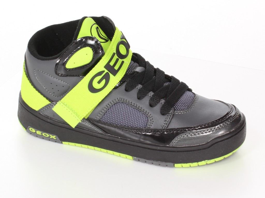 Geox Półbuty J44K1C 05411 Dk Grey/Lime