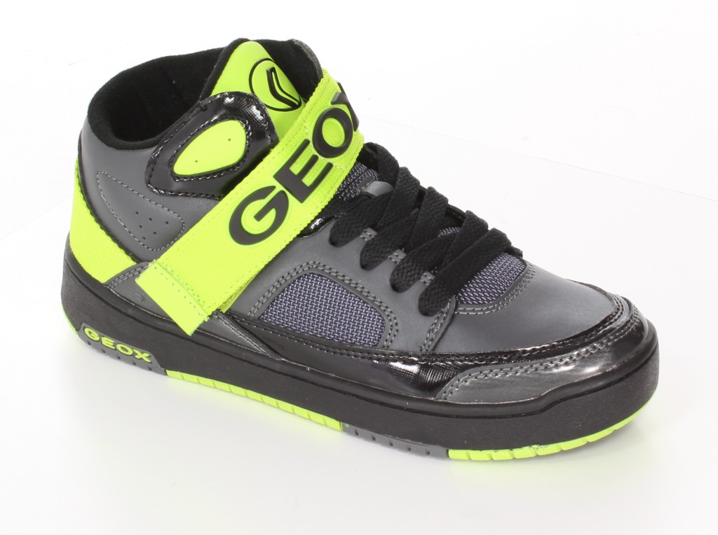 Geox Półbuty J44K1C 05411 Dk Grey/Lime