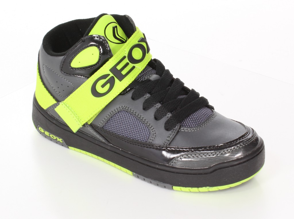 Geox Półbuty J44K1C 05411 Dk Grey/Lime