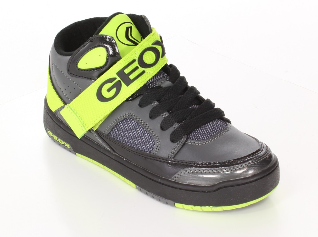 Geox Półbuty J44K1C 05411 Dk Grey/Lime