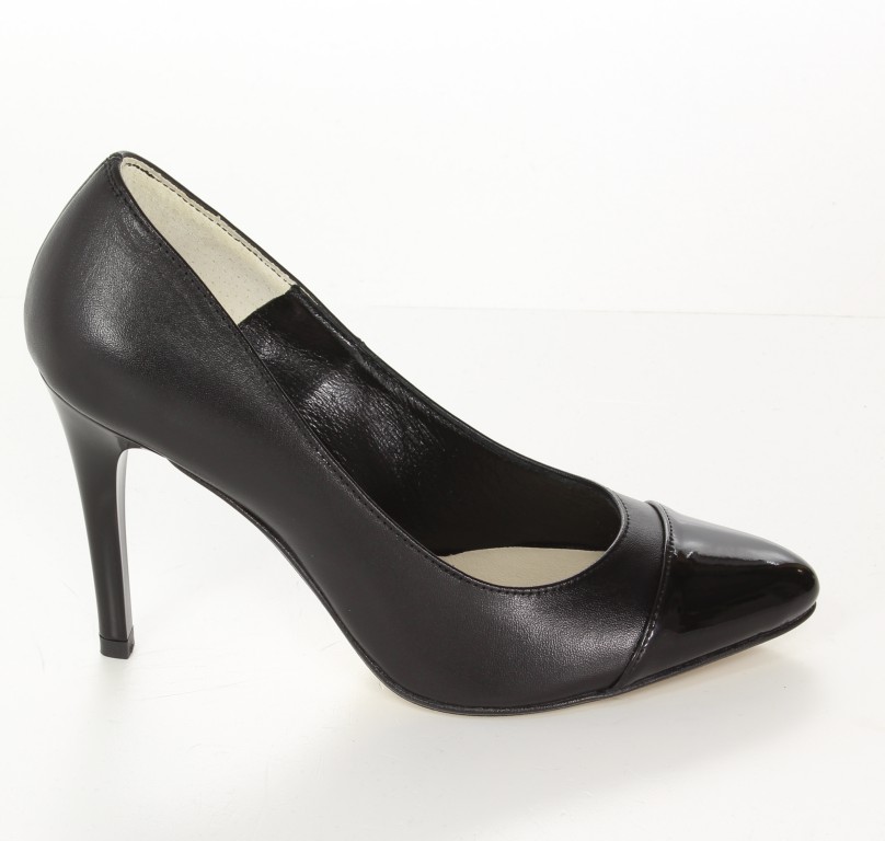 Carsona Czółenka 31062 Czarny+ Czarny Lakier 